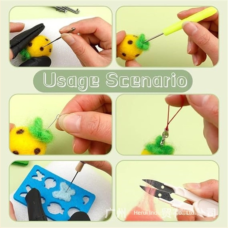 Set de unelte pentru felting cu ace, pentru începători, pachet de 20, brand Herui