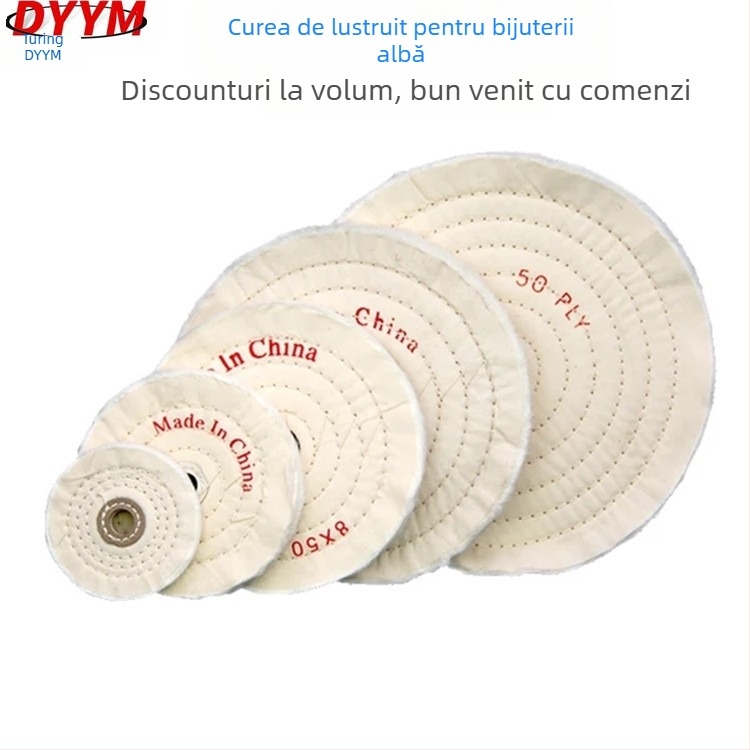 Roata din pânză pentru bijuterii, pânză de bumbac, fără abrazive, diametru interior 10, duritate: pânză de bumbac