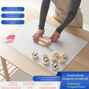 Seminex Covoraș din silicon pentru frământat aluat – Calitate alimentară, Gros, Antiadherent, Cu scală de măsurare și opțiune de logo personalizat