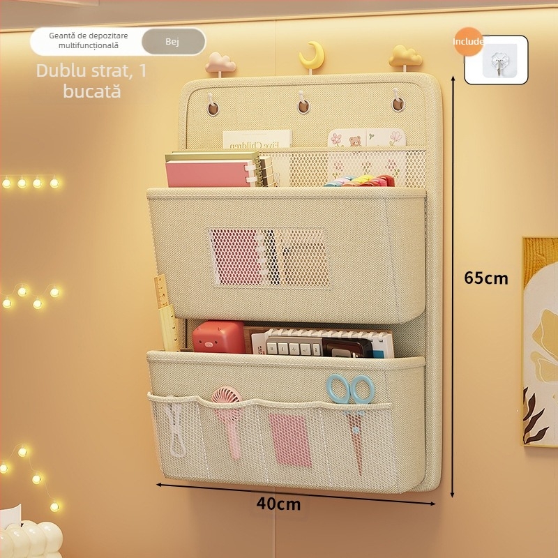 Organizator de lenjerie și șosete, montat pe perete — material Oxford, model SND4004, design tridimensional pe perete