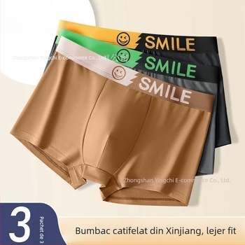 Boxeri pentru bărbați – antibacterieni, respirabili, sport; material: 95–100% bumbac; căptușeală zonă inghinală 95–100% viscoză; model: bloc de litere/text; talie medie