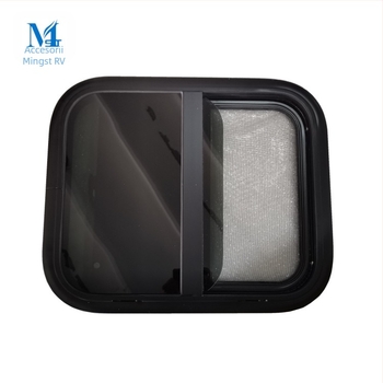 Geam auto din aliaj de aluminiu cu ecran interior, fereastră glisantă pentru RV — Brand Minsk, Model 20200818, Materiale: aliaj de aluminiu, sticlă securizată