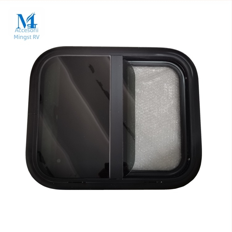 Geam auto din aliaj de aluminiu cu ecran interior, fereastră glisantă pentru RV — Brand Minsk, Model 20200818, Materiale: aliaj de aluminiu, sticlă securizată