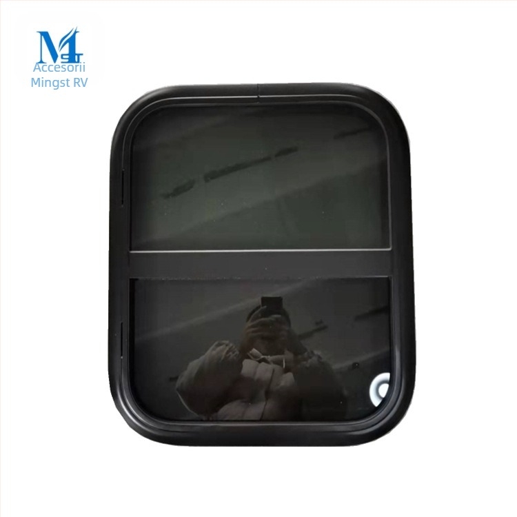 Geam auto din aliaj de aluminiu cu ecran interior, fereastră glisantă pentru RV — Brand Minsk, Model 20200818, Materiale: aliaj de aluminiu, sticlă securizată