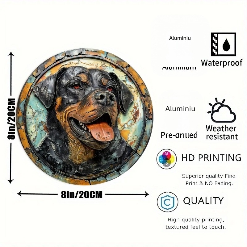 Disc decorativ circular din aliaj de aluminiu – imprimat natură statică, fără ramă, personalizabil