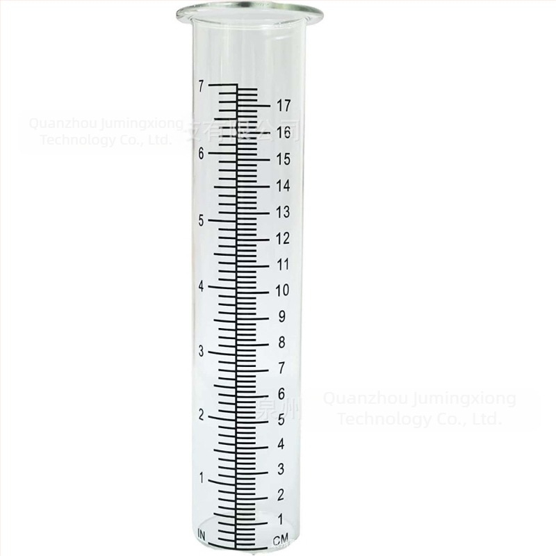 Pluviometru pentru grădină, din plastic, tip drept, model JMX L04, scară de 7 inci, greutate 35 g
