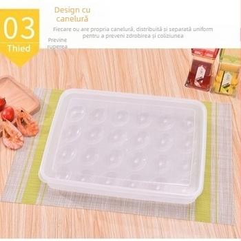 Lingqi 8001 cutie din plastic PP pentru frigider, 40 bucăți