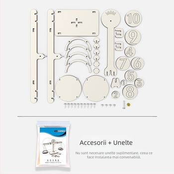 Jucărie STEM educațională din lemn: DIY multifuncțională, experimente științifice cu balanță pentru dezvoltare intelectuală, copii 4–6 ani.