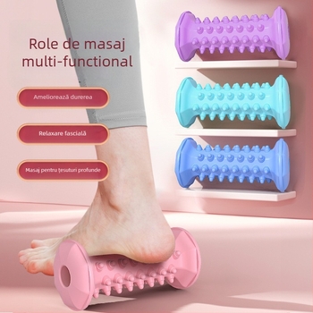 Role masaj talpă cu stimulare a punctelor de acupunktură și acțiune de frământare – rolă de yoga pentru picioare