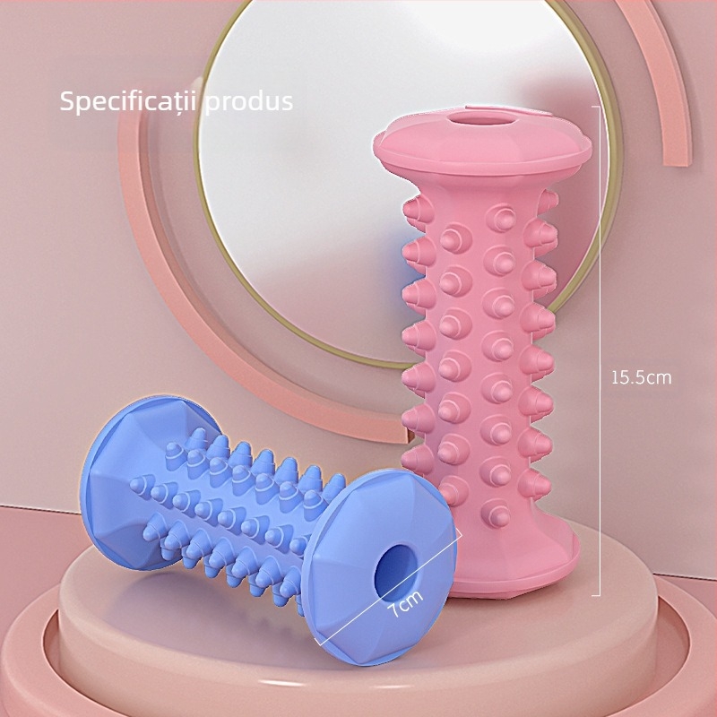 Role masaj talpă cu stimulare a punctelor de acupunktură și acțiune de frământare – rolă de yoga pentru picioare