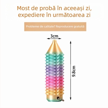 Baghetă de masaj conică pentru anxietate, imprimare 3D PLA, stil artă modernă, personalizare disponibilă