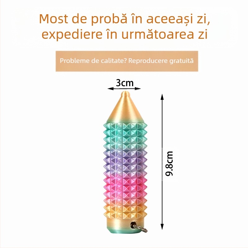 Baghetă de masaj conică pentru anxietate, imprimare 3D PLA, stil artă modernă, personalizare disponibilă