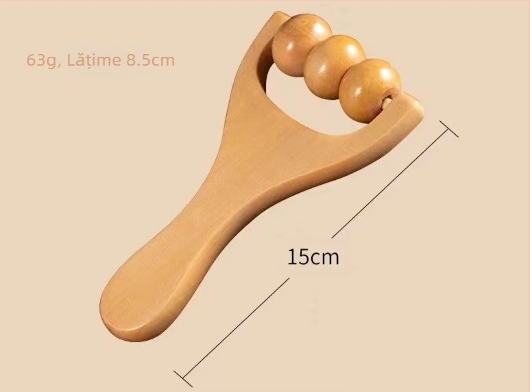Masajer pentru spate, corp întreg — umeri și spate, roller multifuncțional, lemn fag (Brand: Zuo zhi; Material: lemn fag; Control: mecanic)