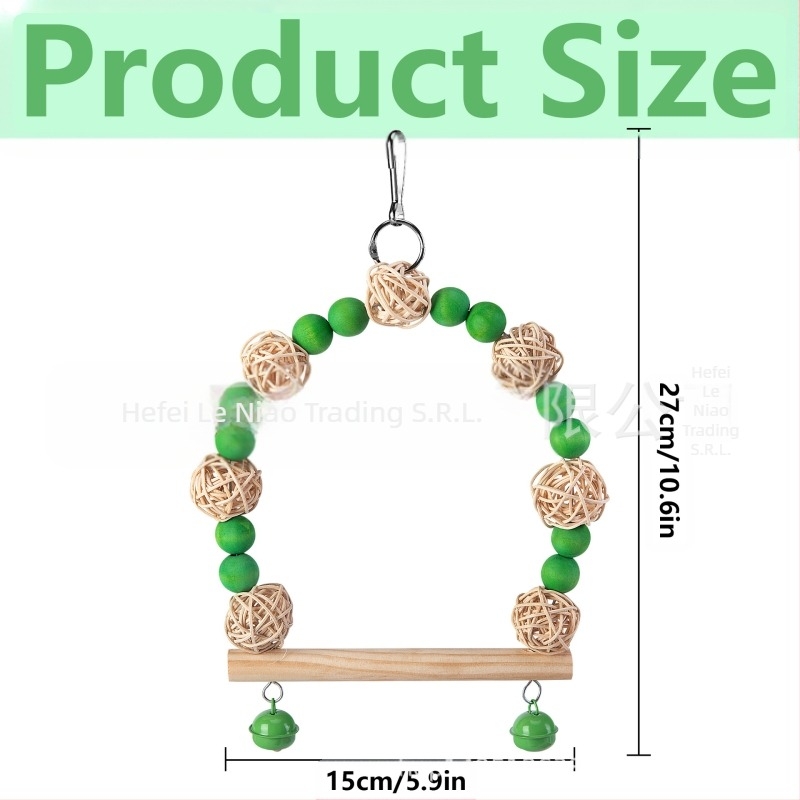 Jucărie leagăn pentru papagali, pentru păsări — produs autohton, nereimportat