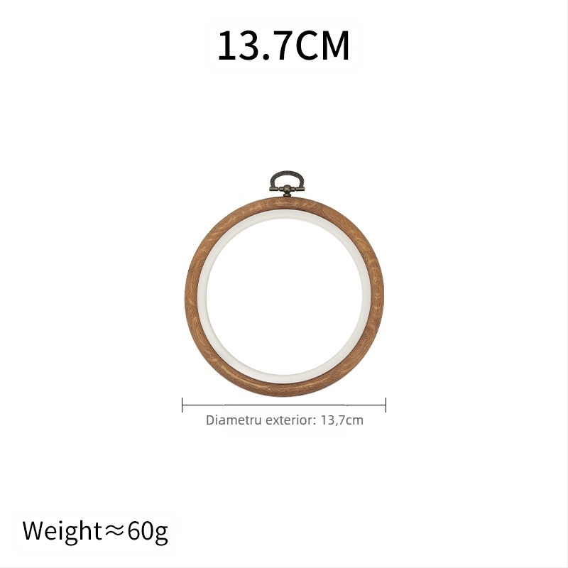 Inel de broderie din ABS, imitație de lemn, pătrat, reglabil, pentru broderie la cruce, unealtă DIY pentru broderie