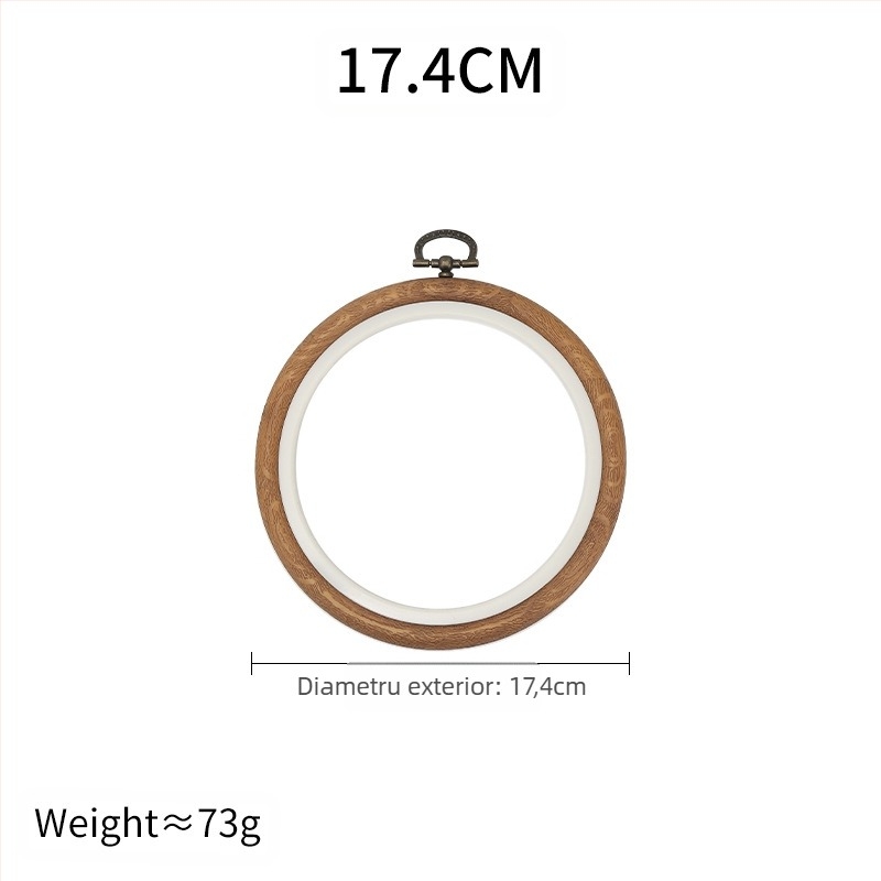 Inel de broderie din ABS, imitație de lemn, pătrat, reglabil, pentru broderie la cruce, unealtă DIY pentru broderie