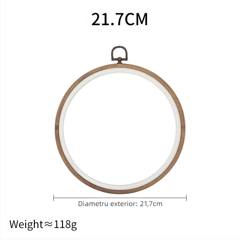 Inel de broderie din ABS, imitație de lemn, pătrat, reglabil, pentru broderie la cruce, unealtă DIY pentru broderie