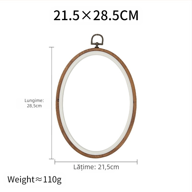 Inel de broderie din ABS, imitație de lemn, pătrat, reglabil, pentru broderie la cruce, unealtă DIY pentru broderie