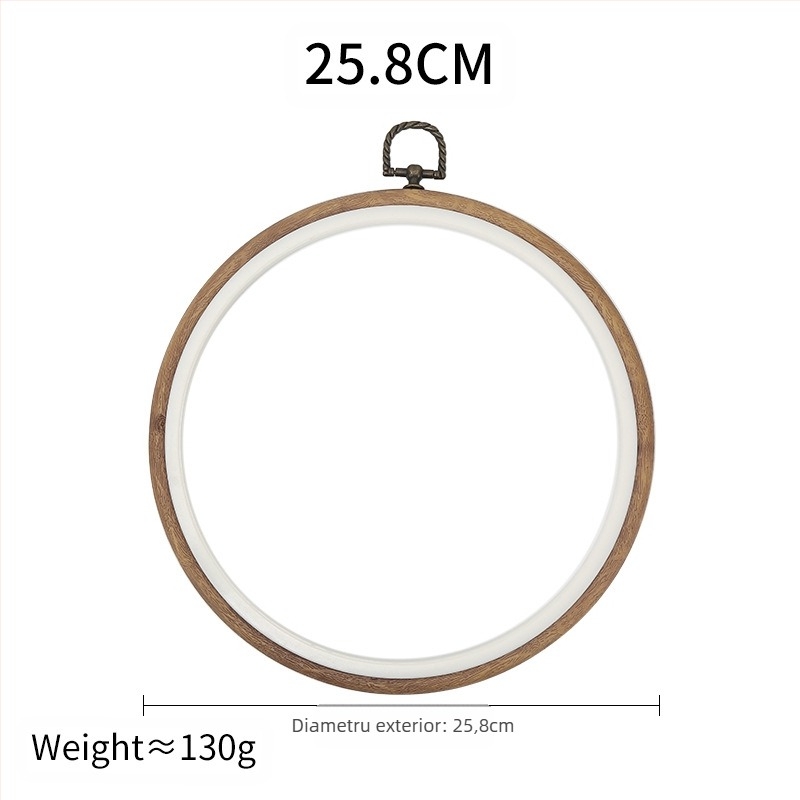 Inel de broderie din ABS, imitație de lemn, pătrat, reglabil, pentru broderie la cruce, unealtă DIY pentru broderie
