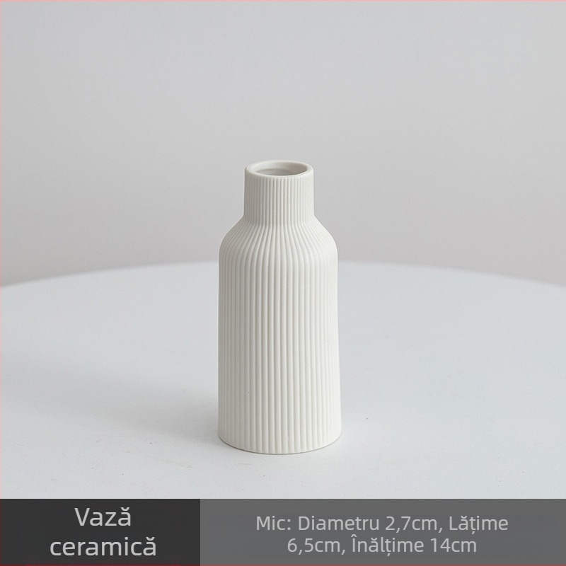 Vază ceramică, set de trei piese, Material ceramic, Stil minimalist modern, Ambalare standard