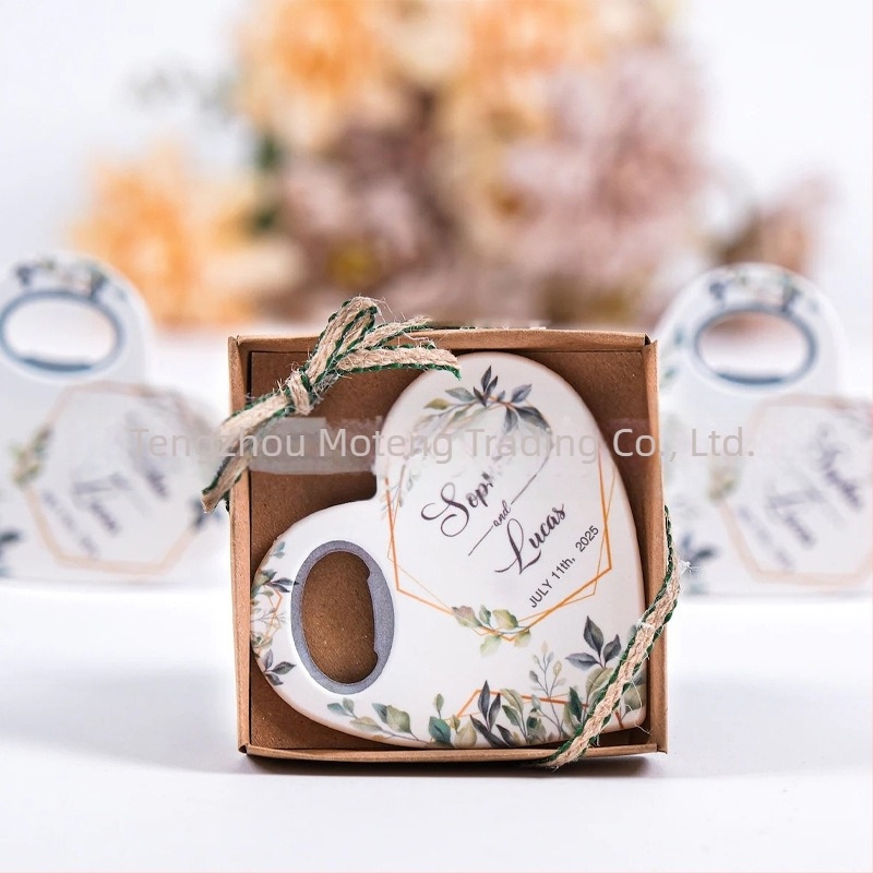 Deschizător de sticle cu magnet pentru frigider – Personalizat cu siglă, plastic, cadou pentru nunți și botezuri