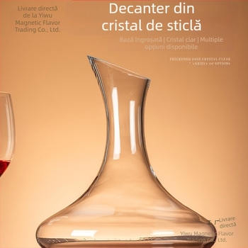 Decantor de vin - sticlă de cristal, stil european, design simplu, calitate de primă clasă