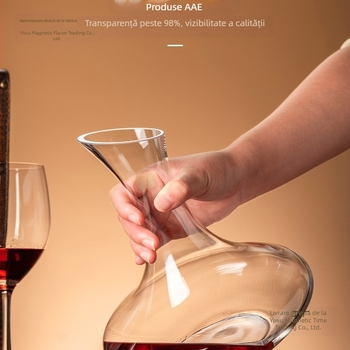 Decantor de vin - sticlă de cristal, stil european, design simplu, calitate de primă clasă