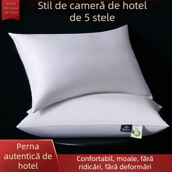 Perna dreptunghiulară cu husă din bumbac pur, umplutură din fibră cu nouă găuri (100%), fibră antibacteriană, personalizare disponibilă