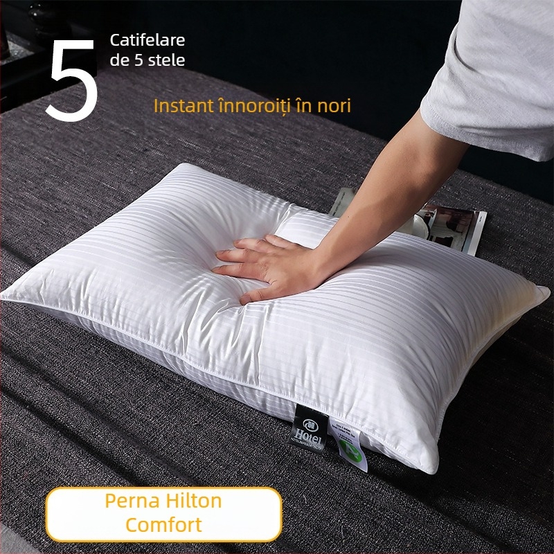 Perna dreptunghiulară cu husă din bumbac pur, umplutură din fibră cu nouă găuri (100%), fibră antibacteriană, personalizare disponibilă