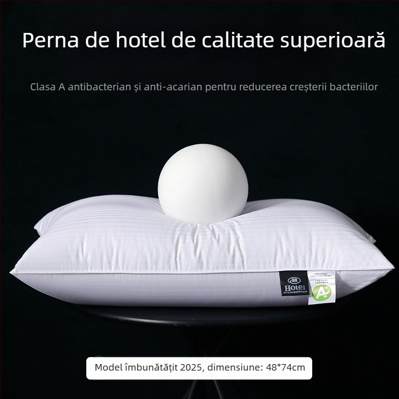 Perna dreptunghiulară cu husă din bumbac pur, umplutură din fibră cu nouă găuri (100%), fibră antibacteriană, personalizare disponibilă