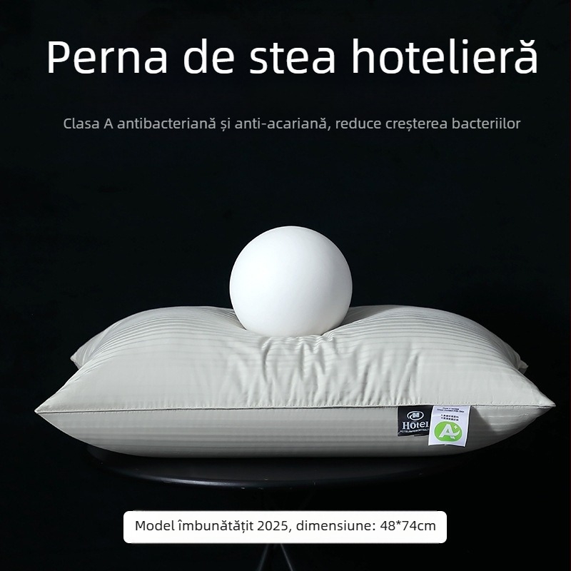 Perna dreptunghiulară cu husă din bumbac pur, umplutură din fibră cu nouă găuri (100%), fibră antibacteriană, personalizare disponibilă