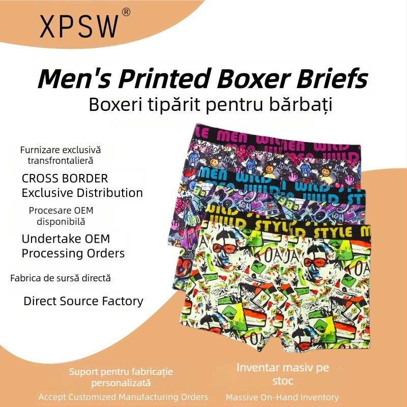 Boxeri pentru bărbați din Milk Silk, talie joasă, poliester 90–95%, model bloc, respirabili, uscare rapidă