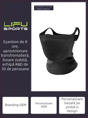 Mailton mască de ciclism personalizabilă cu prindere la ureche, rezistentă la vânt, protecție UV pentru cățărare montană (Spandex/Nylon, Unisex)