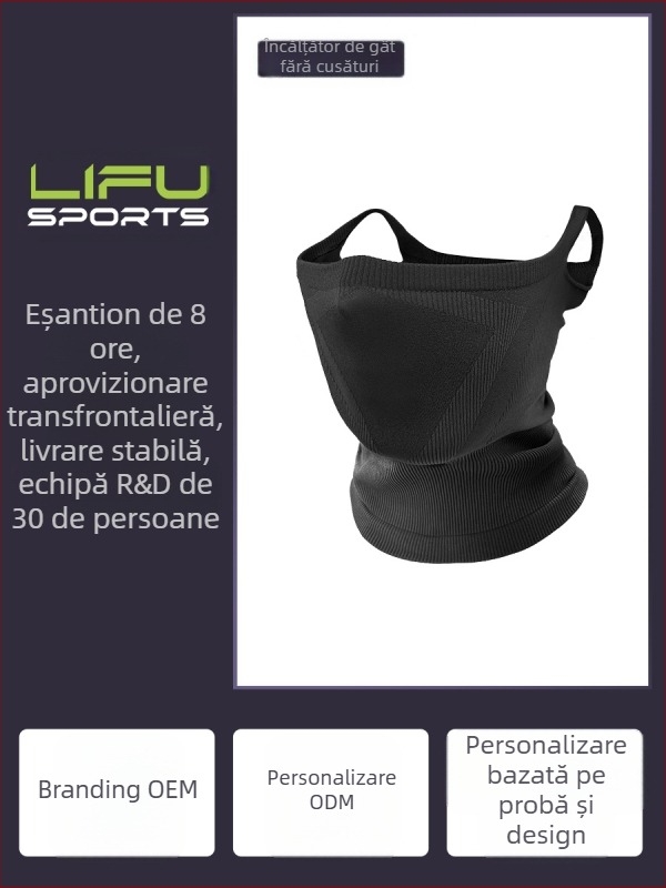 Mailton mască de ciclism personalizabilă cu prindere la ureche, rezistentă la vânt, protecție UV pentru cățărare montană (Spandex/Nylon, Unisex)