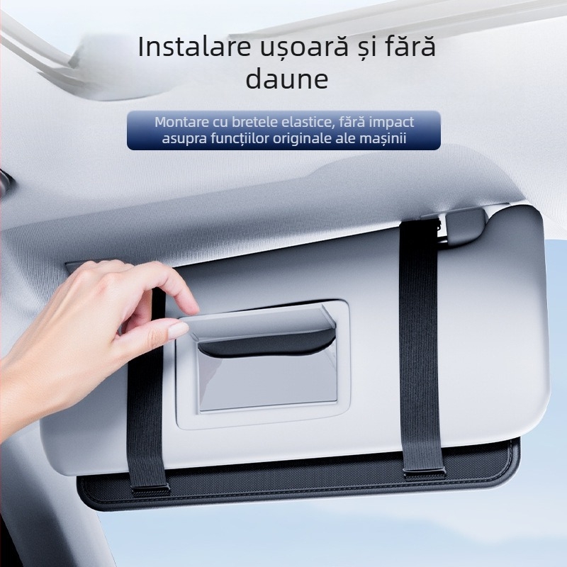 Organizator auto din piele pentru viziera de soare — suport pentru ochelari, bilete și carduri; Kabulun, origine Guangzhou, pentru utilizare în mașină