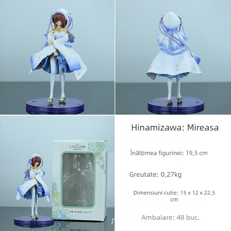 Figură PVC Quintessential Quintuplets – Ichika, Nino, Miku, Yotsuba, Itsuki în rochie de mireasă, complet asamblată