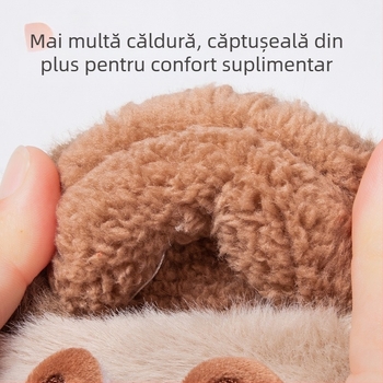 Papuci de casă pentru copii, cu model Cartoon, unisex, 1–6 ani, talpă TPR