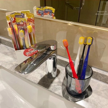 Periuță de dinți pentru adulți în stil japonez, peri moi, peri înalte și joase, cap lat, set de 12 bucăți