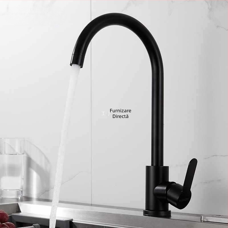 Robinet de bucătărie din oțel inoxidabil 304, apă caldă și rece, deschidere inductivă, cartuș ceramic, structură triplă