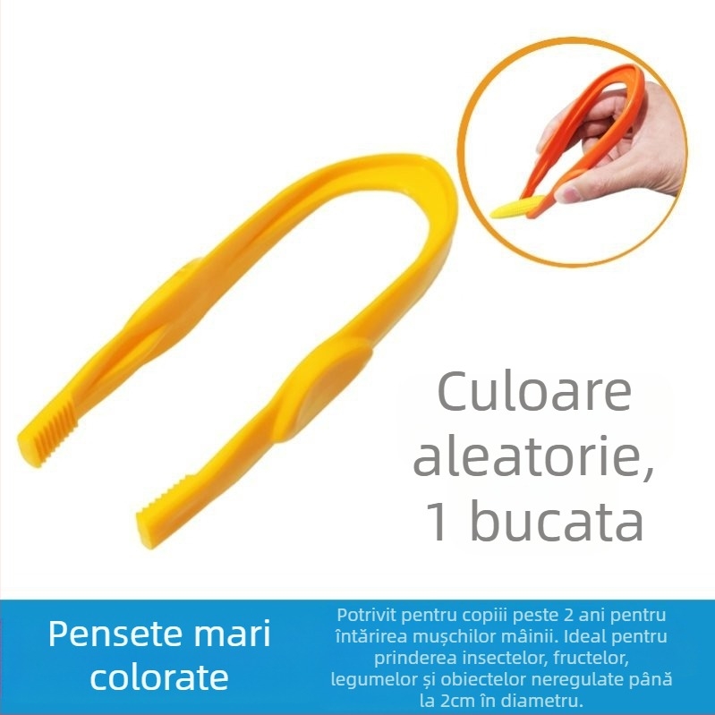 Jucărie educațională Montessori: clește metalic pentru motorică fină, clește pentru observații științifice, vârstă 0-2 ani