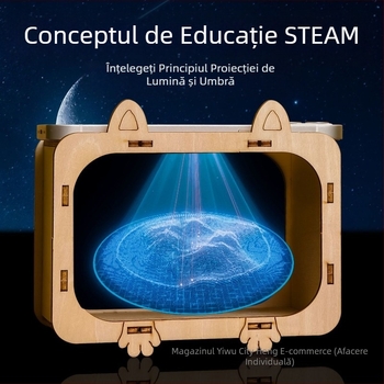 Kit de experimente de științe fizice cu proiecție holografică 3D – construcție din metal, pentru copii 7–14 ani.