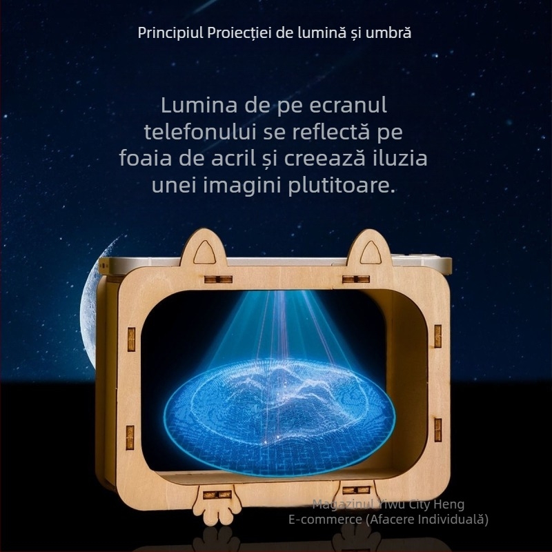Kit de experimente de științe fizice cu proiecție holografică 3D – construcție din metal, pentru copii 7–14 ani.