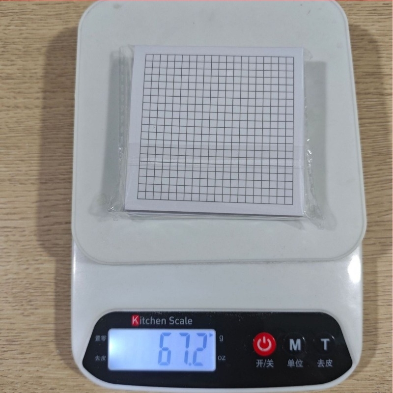 Bloc de notițe cu grilă 6, foi lipicioase, 25 de foi, imprimare offset, model 0003