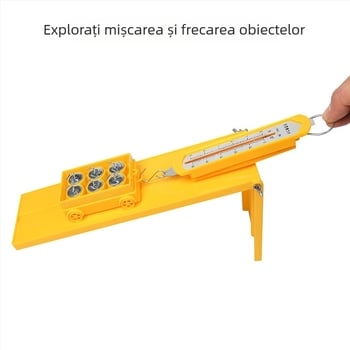 Kit de experimente fizice: Sistem levier-fulie pentru testarea forței de frecare, instrument didactic pentru elevi