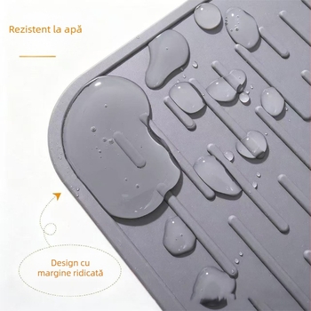 Covoraș pentru nisip de pisică, silicon alimentar, anti-urmărire, anti-vărsare, fără scurgeri, model JSC3816, marcă Xilikangjia