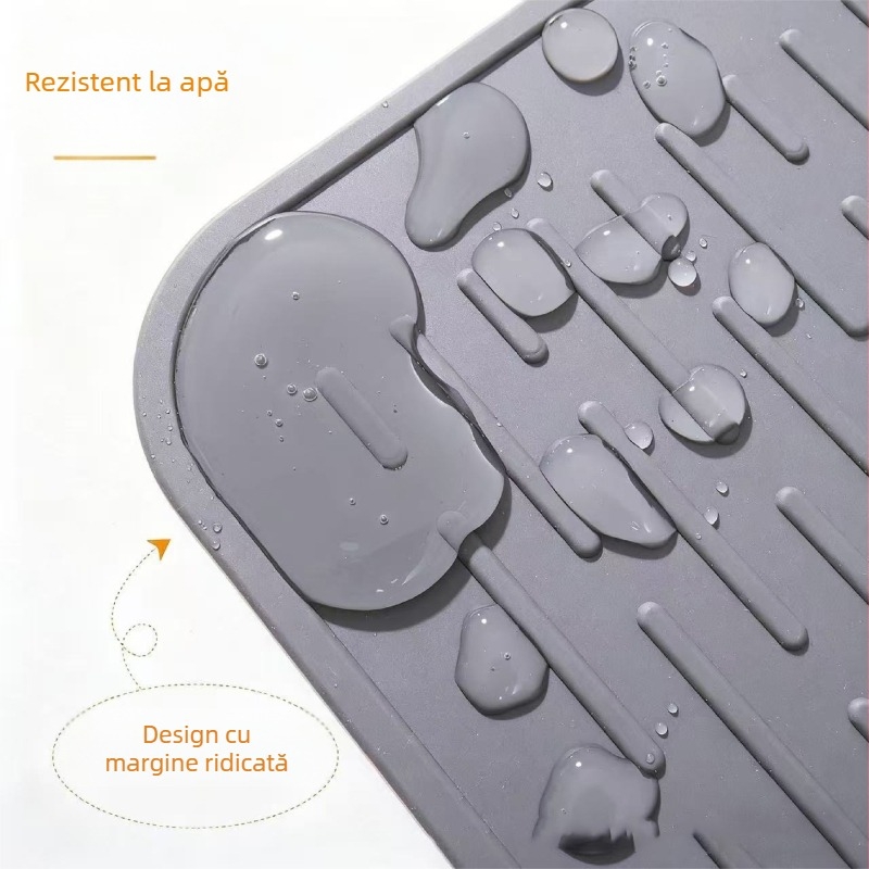 Covoraș pentru nisip de pisică, silicon alimentar, anti-urmărire, anti-vărsare, fără scurgeri, model JSC3816, marcă Xilikangjia