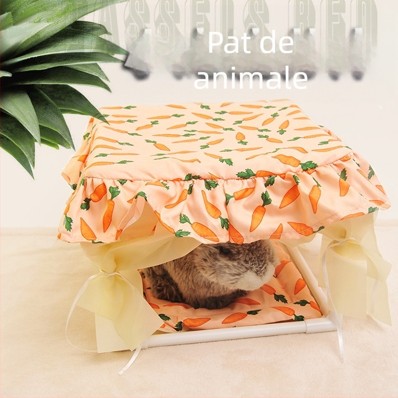 Cort de adăpost pentru hamster – vară și toate anotimpurile, model W4332, materiale: Plastic/Poliester/PP Bumbac