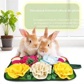DouLe Pet U2 Covoraş de hrănire din poliester pentru animale mici, pentru iepuri, arici, porcușori de Guinea și șoareci