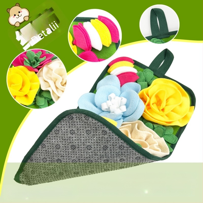 DouLe Pet U2 Covoraş de hrănire din poliester pentru animale mici, pentru iepuri, arici, porcușori de Guinea și șoareci