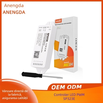 SP323E controler RGB cu 3 canale, cip RF pentru acoperire puternică, dimming PWM la 16KHz, efecte de iluminare multiple, Model AND-SP323E~SP325E